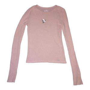 Hollister Long Sleeve Ribbed Shirt Size Medium